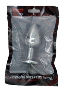 Silver heart small butt plug- AT 1085-6